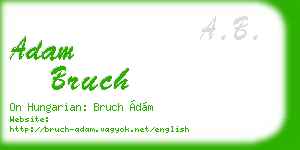 adam bruch business card